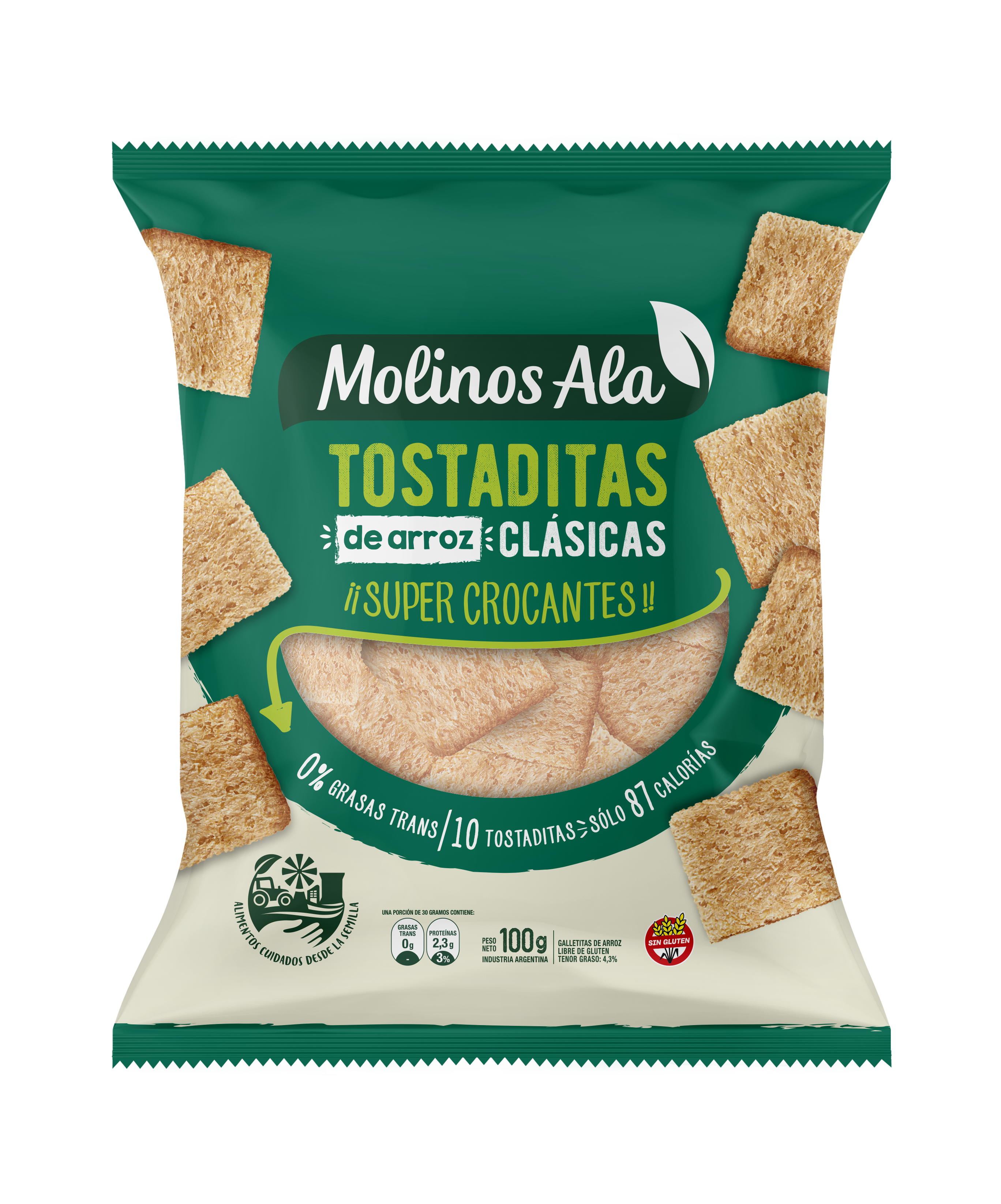 Tostaditas de Arroz Clásica copetín 120gr